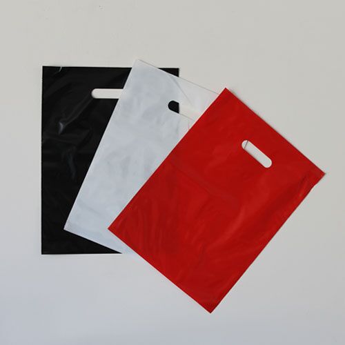 Black, Red, Clear Die Cut Carry Bags